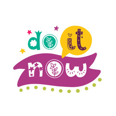 Vector poster with phrase and decor elements