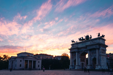 Obraz premium Arco della Pace in Milan