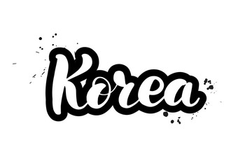 brush lettering Korea
