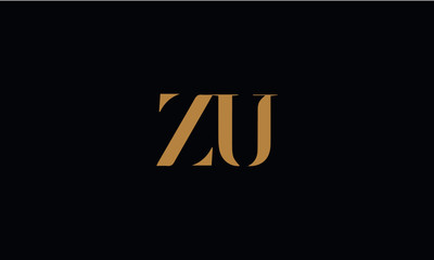 ZU logo design template vector illustration