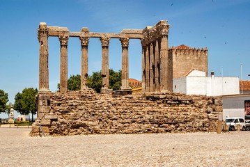 ruins of ancient temple Evora