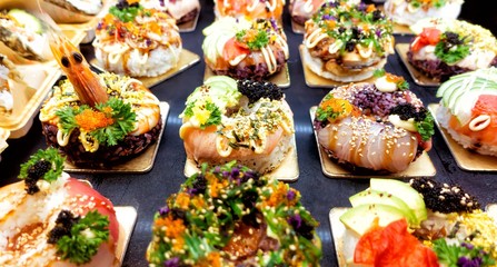 tasty japanese seafood sushi donuts homemade