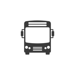Bus icon vector. Bus solid logo illustration on white background. Bus symbol pictogram isolated