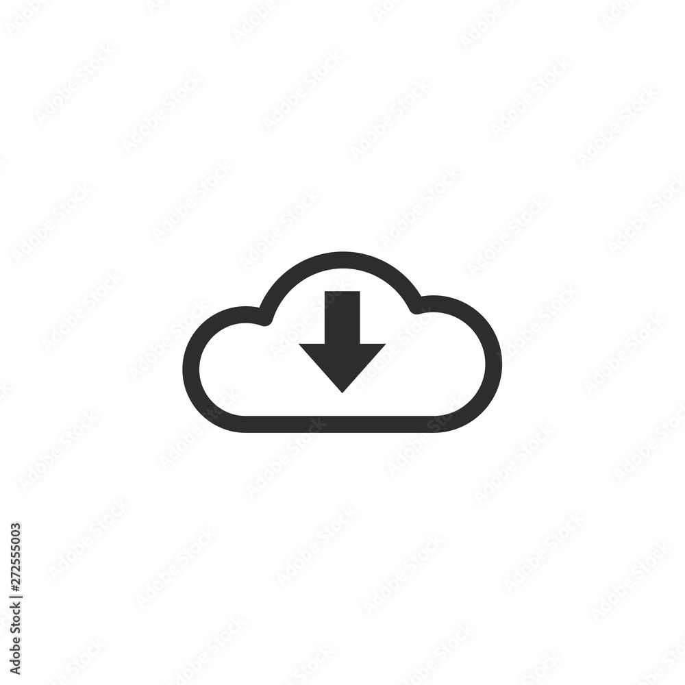 Poster download icon for creating button. bar and web app icons. download now symbol