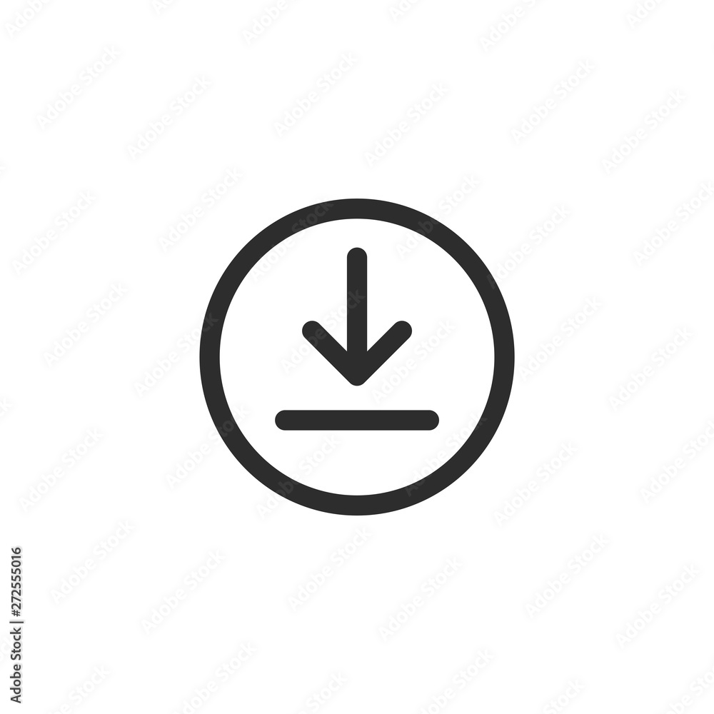 Poster download icon for creating button. bar and web app icons. download now symbol