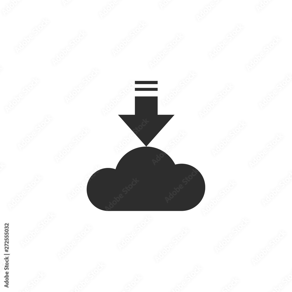 Poster download icon for creating button. bar and web app icons. download now symbol
