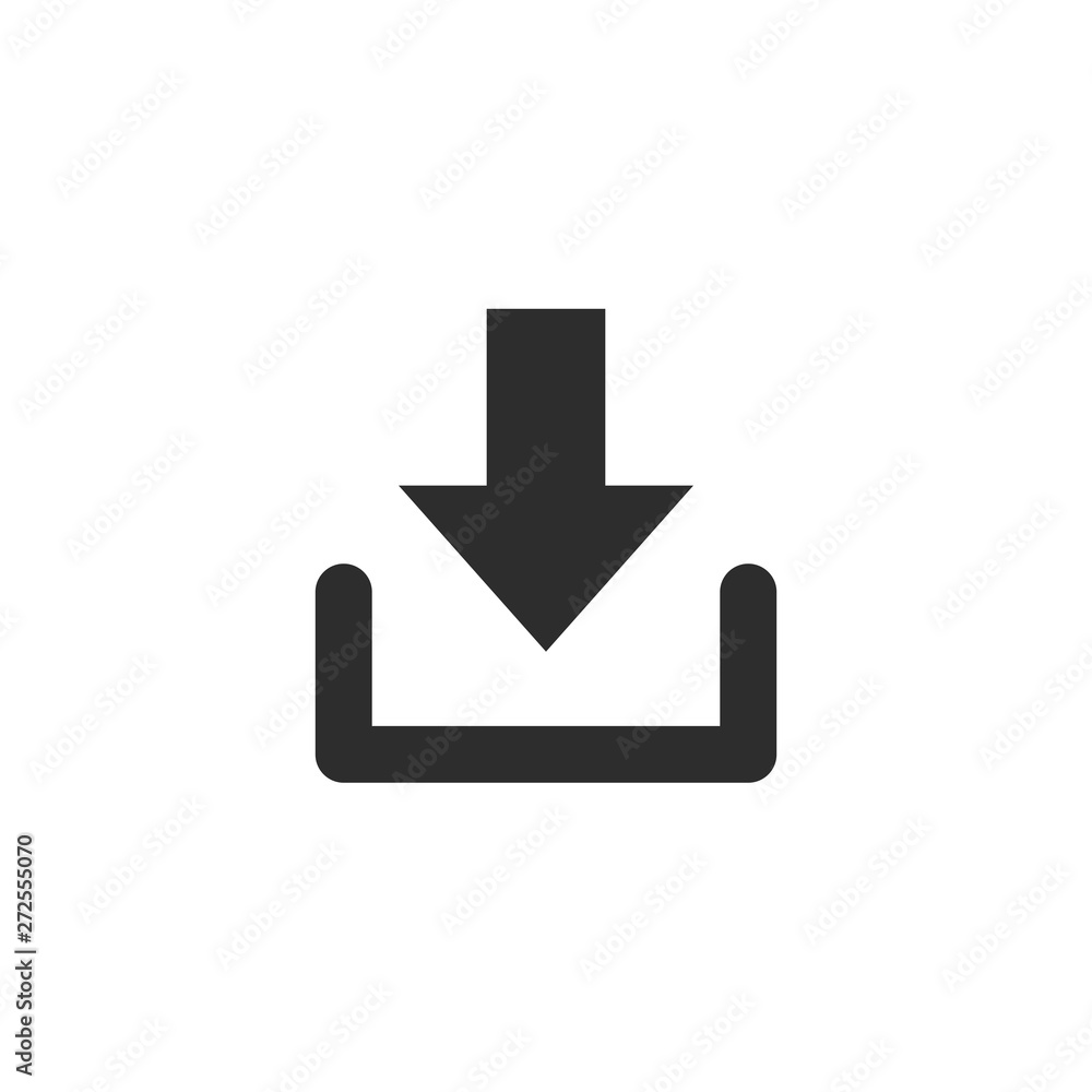 Poster download icon for creating button. bar and web app icons. download now symbol