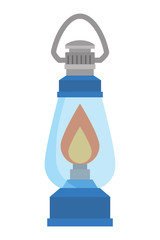kerosene lantern light isolated icon
