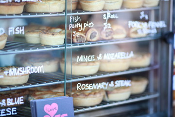 Fototapeta premium all pies ready to eat on the shelf