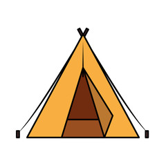 tent camping accessory isolated icon