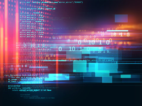 Programming code abstract technology background of software developer and  Computer script