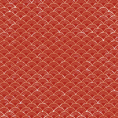 Japanese red grunge wave pattern 