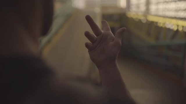 Hand in movement for an improvisation of contemporary dance video.