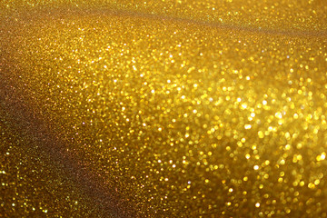 Gold abstract bokeh background, glitter lights background
