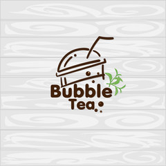 bubble tea logo icon graphic