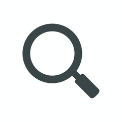 Search Icon on grey background. 