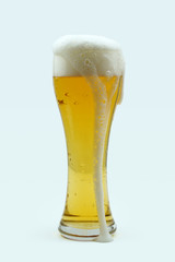 Full beer glass, A glass of cold beer macro photography, cool beer object