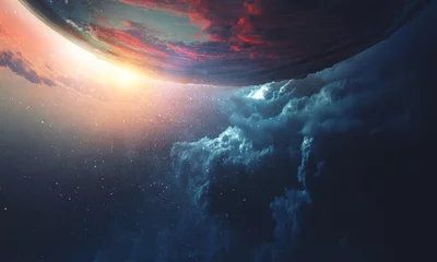 Foto auf Acrylglas Universum Schönheit des Weltraums. Planetenumlaufbahn.