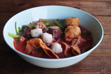 Yen Ta Fo Noodle (Pink Noodle Soup)