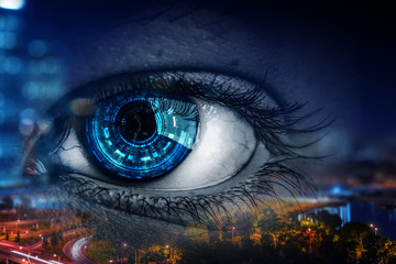 Abstract high tech eye concept