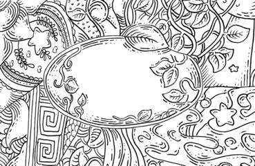 Floral Abstract Frame