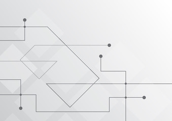 Abstract geometric connect lines and dots.Simple technology graphic background.Illustration Vector design Network and Connection concept.