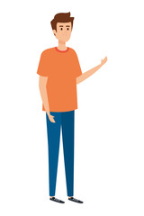 young and casual man character