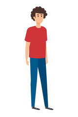 young and casual man character