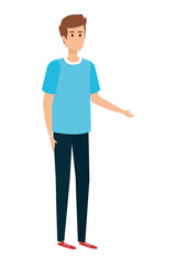 young and casual man character