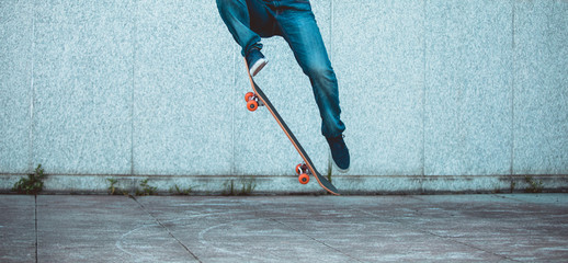 one skateboarder skateboarding at city