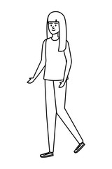 cute young woman avatar character