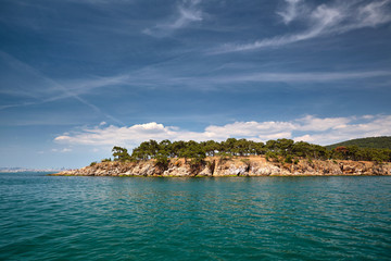 Naklejka premium Island and the Sea. Buyukada, Princes' Islands, Istanbul.