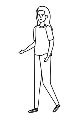 cute young woman avatar character