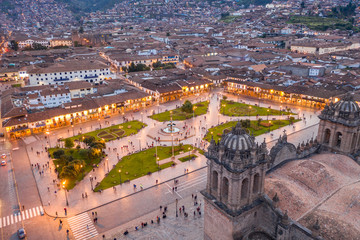 Cusco main square and cathedral