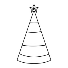 Fototapeta premium party hat with star decorative icon