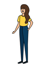 cute young woman avatar character