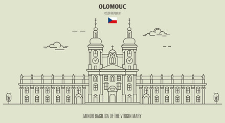 Minor Basilica of the Virgin Mary in Olomouc, Czech Republic. Landmark icon