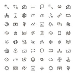 Team structure line icon set.