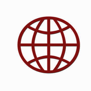 The globe icon. Globe symbol. Flat  illustration