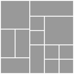 Collage thirteen frames, photos, parts or pictures