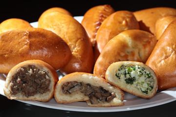 delicious homemade cakes with filling