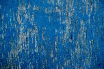 Wooden background old paint, blue color, vintage wood