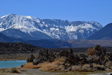 Mammoth mountains and Mono lake