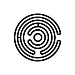 Fototapeta na wymiar Black line icon for labyrinth