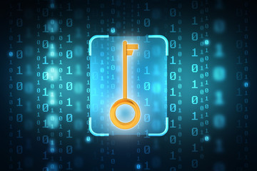 house protection key. 3D illustration