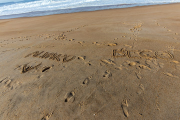 footprints in the sand