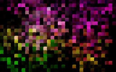 Dark Pink, Green vector backdrop with rectangles, squares.