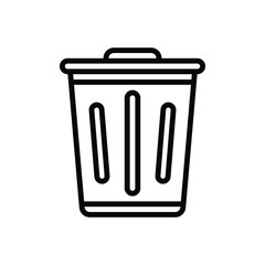 Black line icon for trash debris