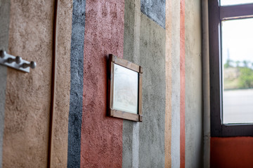 Fragment of wall with different colors