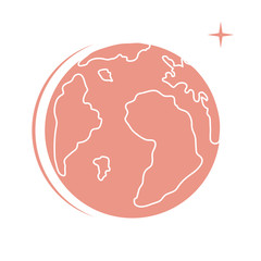 Planet Earth. World vector icon. Earth Day.